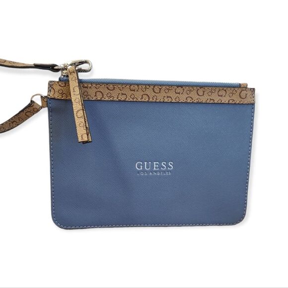 Guess Blue Wristlet Wallet Bag - Picture 3 of 6